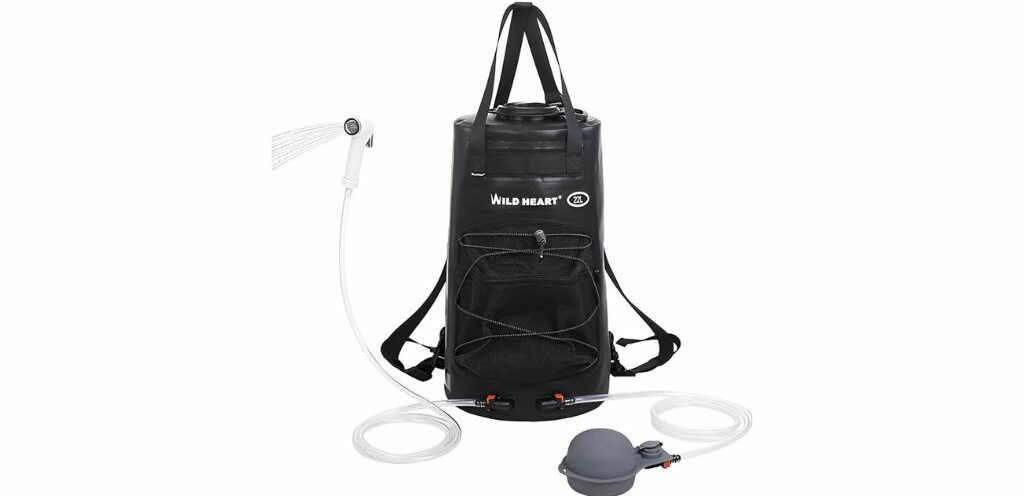 Outdoor Solar Shower with Pressure Foot Pump and Hose