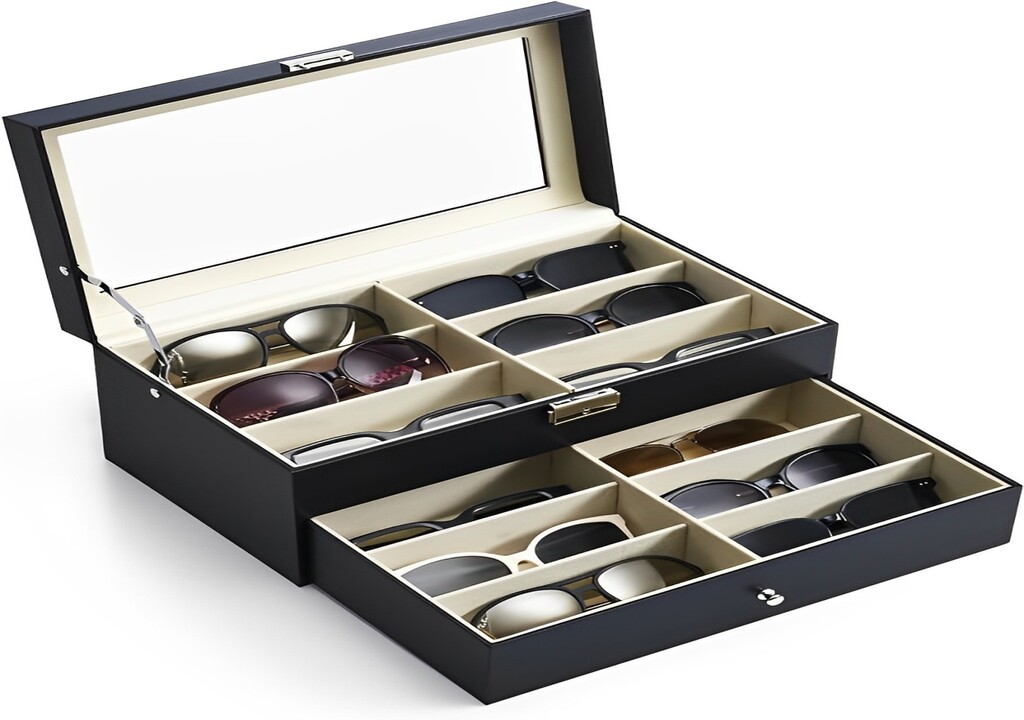 CO-Z Leather Sunglass Storage Box