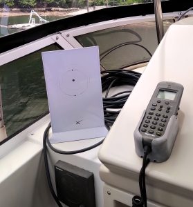 Starlink Satellite Router Installed on a Boat