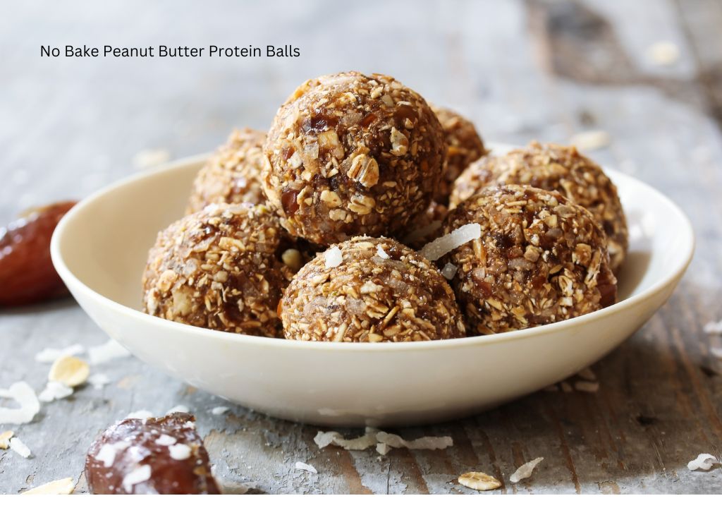 a bowl of protein balls on a table