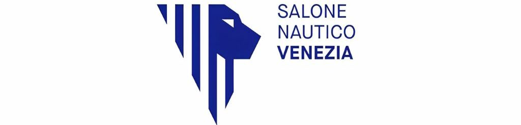 Logo of the Venice Boat Show featuring a blue lion design.