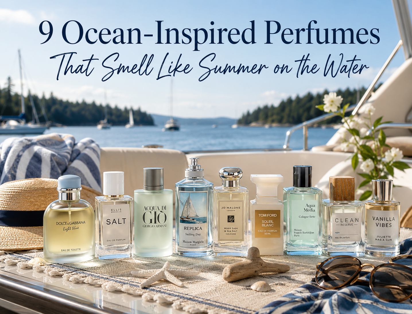 Perfumes evoking summer ocean vibes