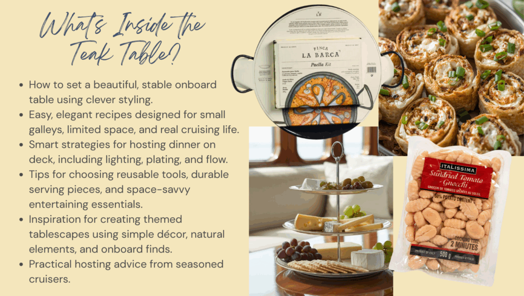 Teak Table: Elegant Entertaining on Your Boat 1 Copy of Landing Page Teak Table 1