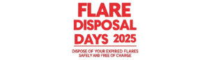 "Flare Disposal Days 2025 logo - free expired flare drop-off event.