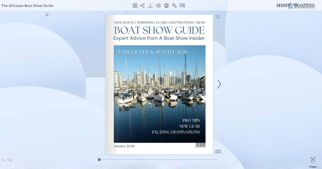 a picture of the ultimate boat show guide for vancouver and seattle
