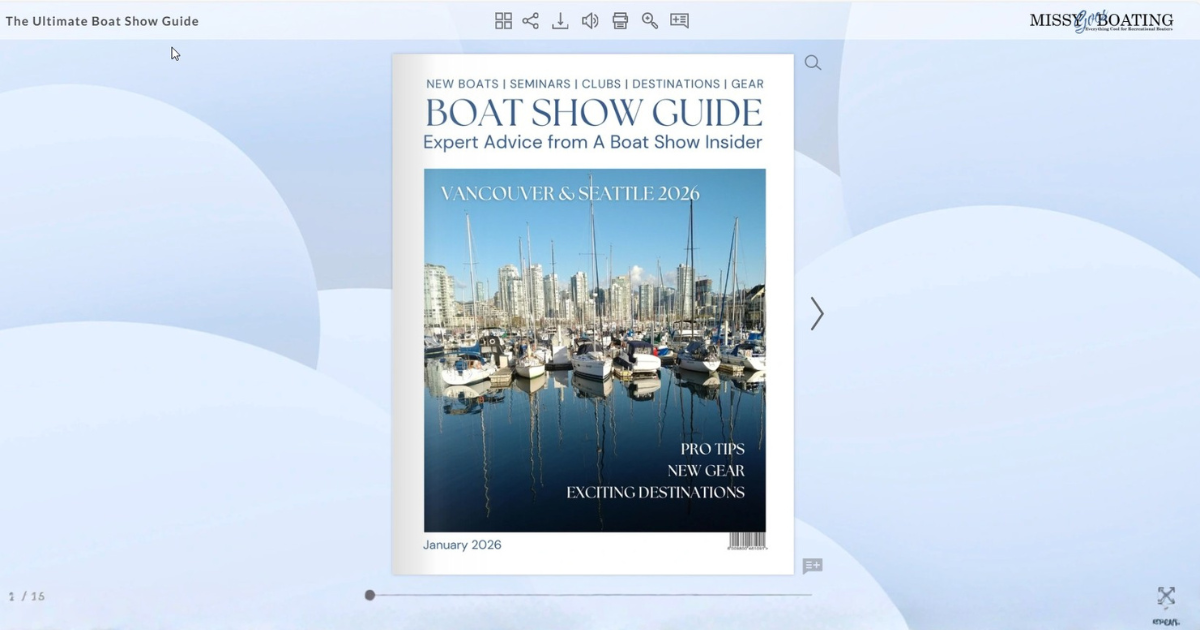 a picture of the ultimate boat show guide for vancouver and seattle