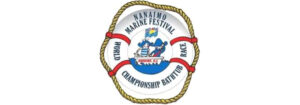 Nanaimo Marine Festival & Bathtub Race logo featuring cartoon bathtub boat racer in life preserver with rope border.