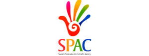 SPAC logo with colorful hand design and text “Saanich Peninsula Arts & Crafts Society.