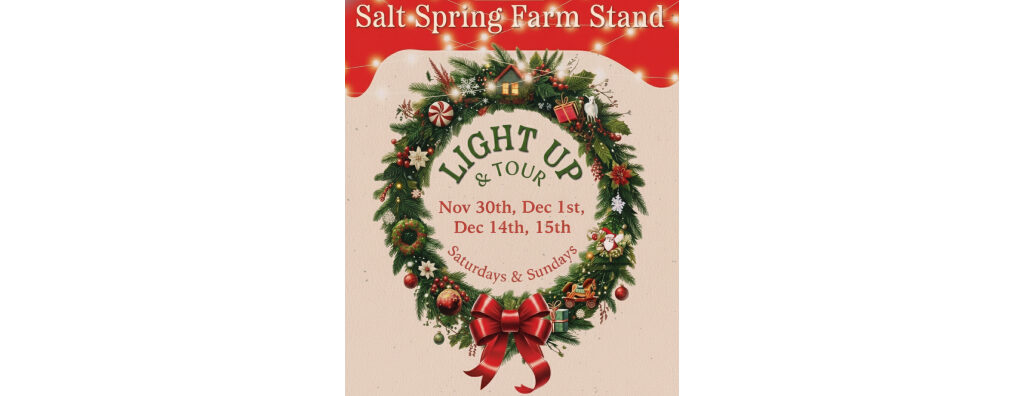 Salt Spring Farm Stand Light Up Tour 2025 logo.