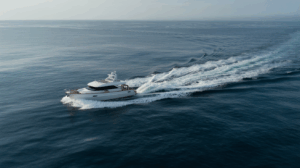 a yacht in the middle of the ocean